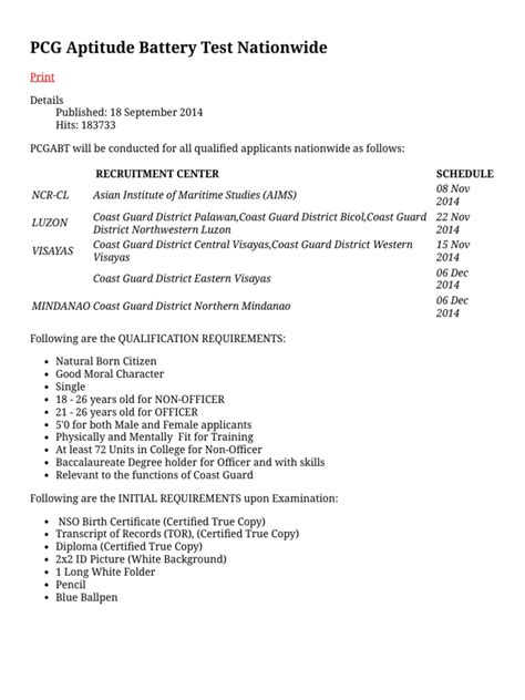 PCG Aptitude Battery Test Nationwide PDF .